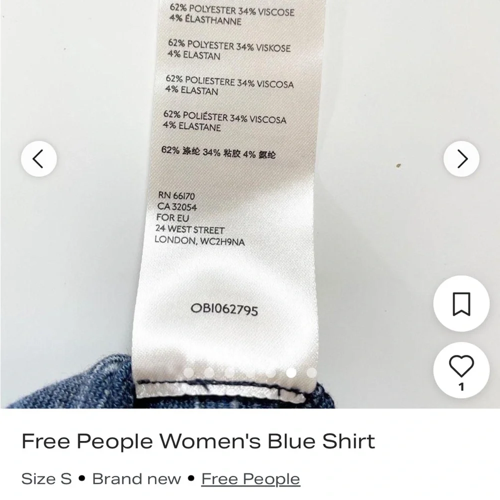Free People Henley long sleeved top ribbed front and ruffle cuffs and collar XS